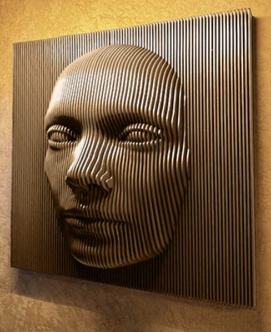 Lines of Identity – Holzrelief